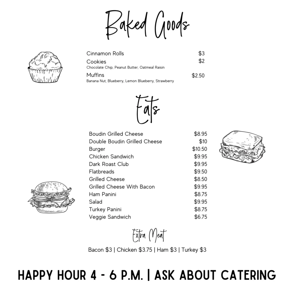 Dark Roast Co. Menu - Baked Goods and Eats